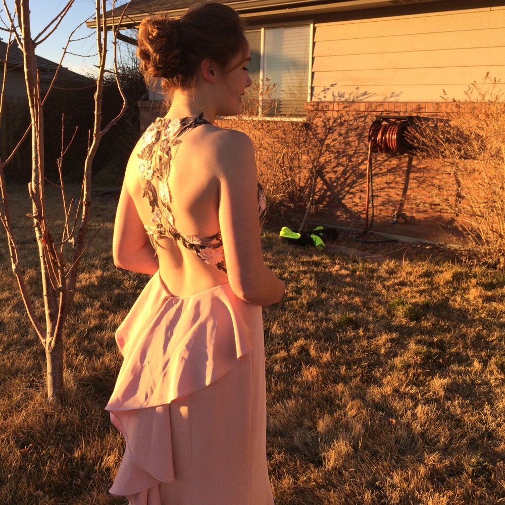 Pink Floral Prom/Ballgown Dress - Picture 4 of 8